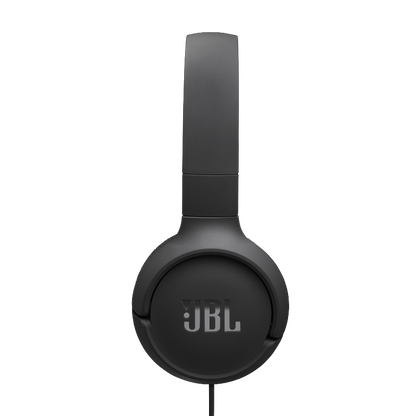 Black JBL headphones on a white background