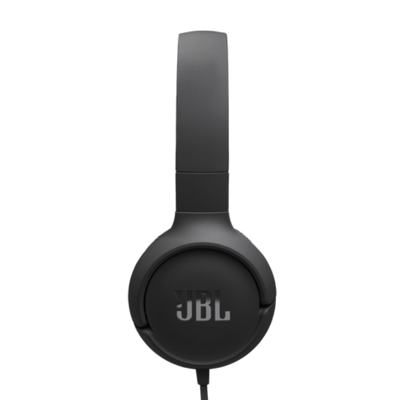 Black JBL headphones on a white background