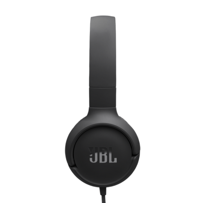 Black JBL headphones on a white background