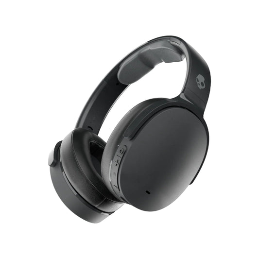 Black over-ear headphones on a white background