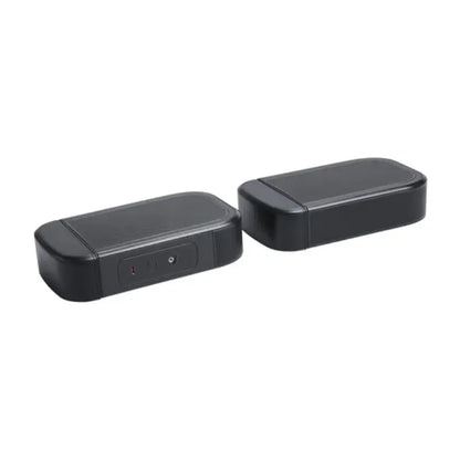 Black JBL Bar 1000MK2 subwoofers set on a white background
