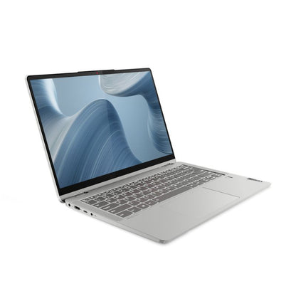 Silver laptop on a white background