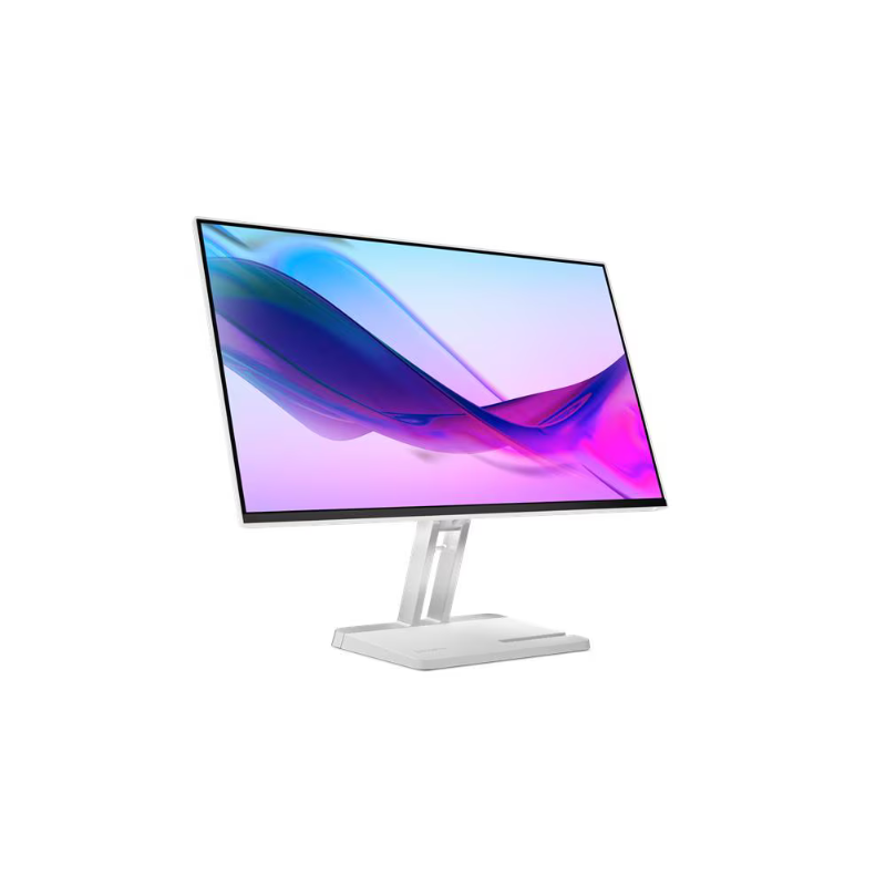 Modern computer monitor with colorful display on a white background