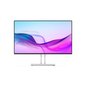 Computer monitor with colorful display on a white background