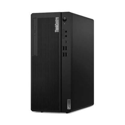 Lenovo desktop computer tower on a white background