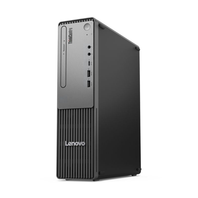 Lenovo desktop computer tower on a white background