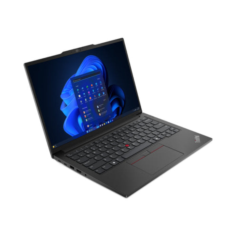 Black ThinkPad laptop on a white background