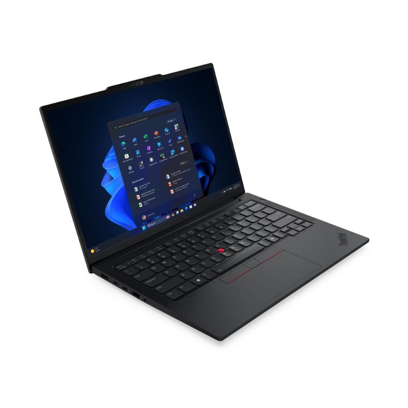 Black ThinkPad laptop on a white background