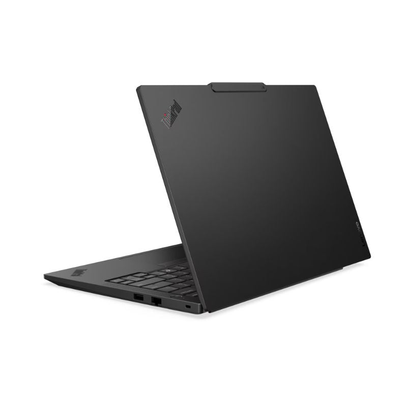Black laptop on a white background