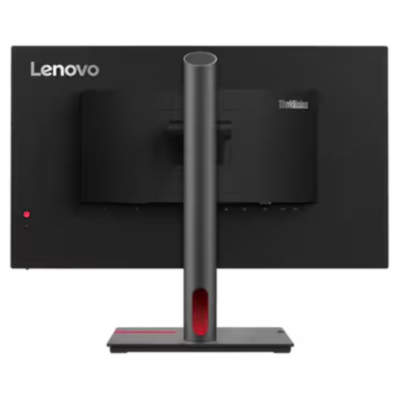 Lenovo monitor with a black stand on a white background