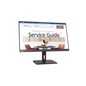Monitor displaying a 'Service Guide' on a white background