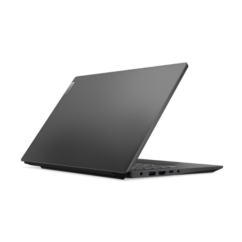 Black laptop on a white background