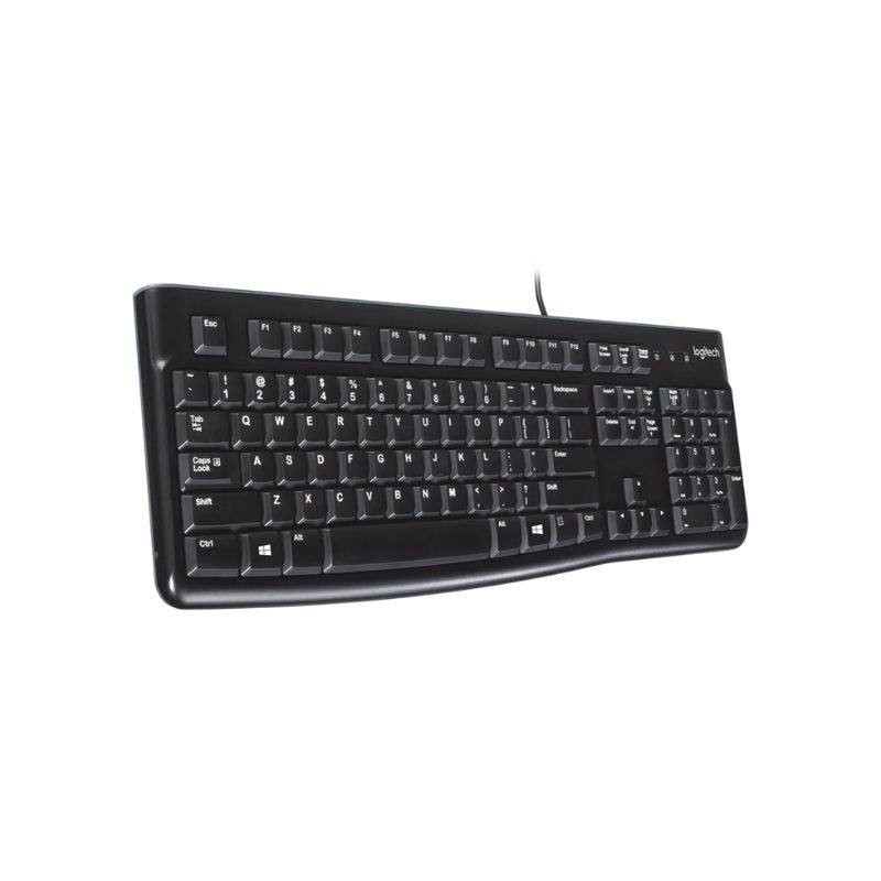 Black keyboard on a white background