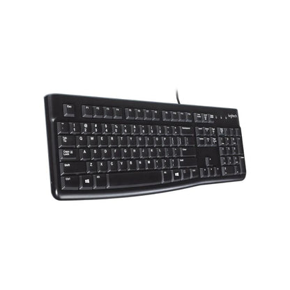 Black keyboard on a white background
