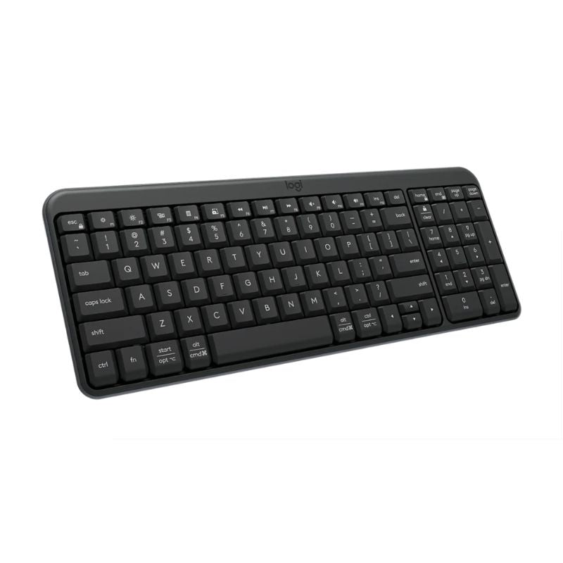 Black keyboard on a white background