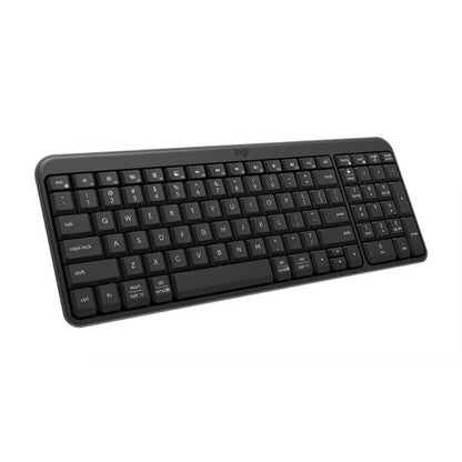 Black keyboard on a white background