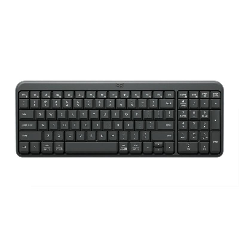 Black keyboard on a white background