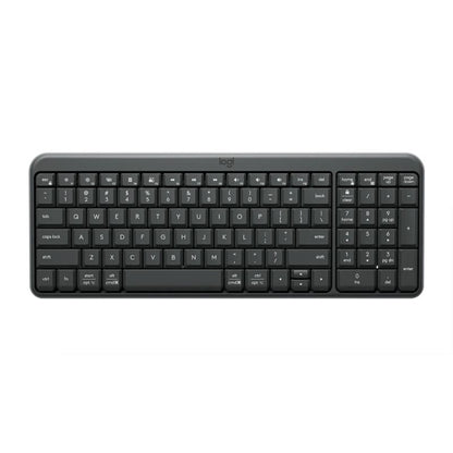 Black keyboard on a white background