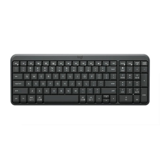 Black keyboard on a white background