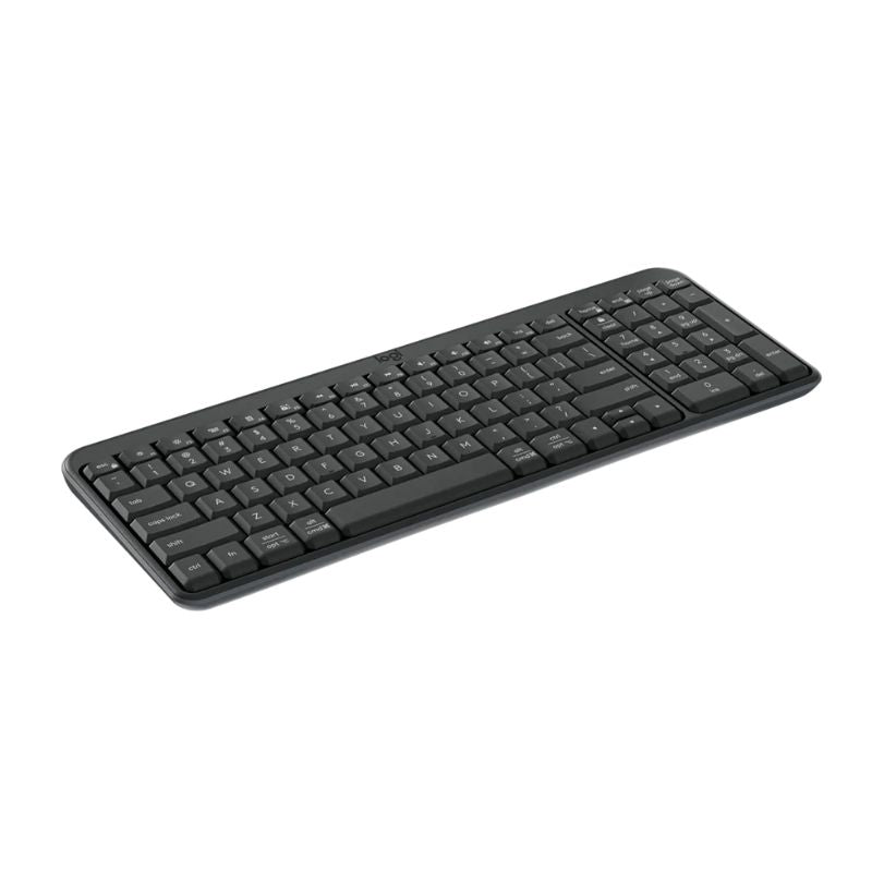 Black keyboard on a white background