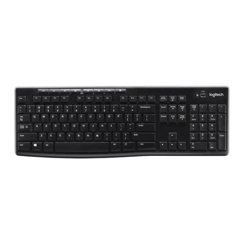Black keyboard on a white background