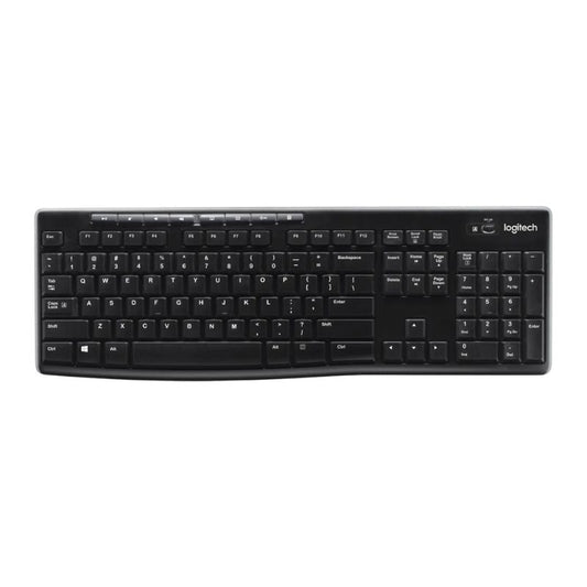Black keyboard on a white background