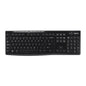 Black keyboard on a white background