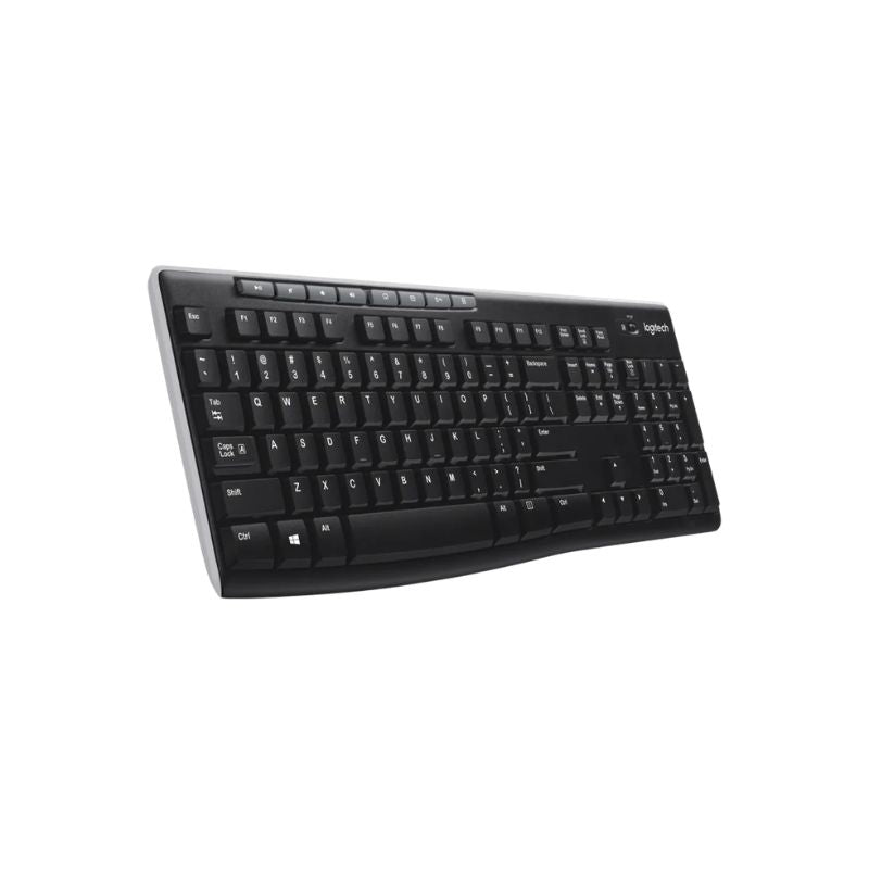 Black keyboard on a white background