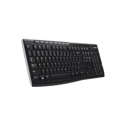 Black keyboard on a white background