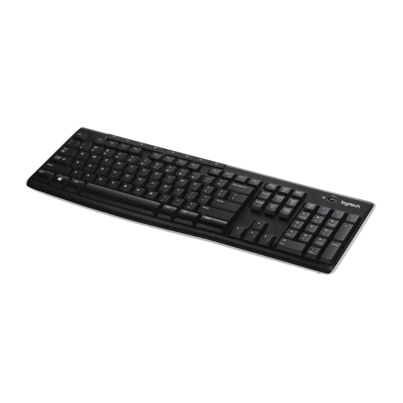 Black keyboard on a white background