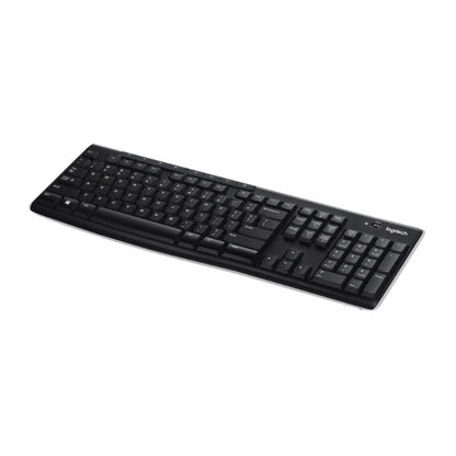 Black keyboard on a white background