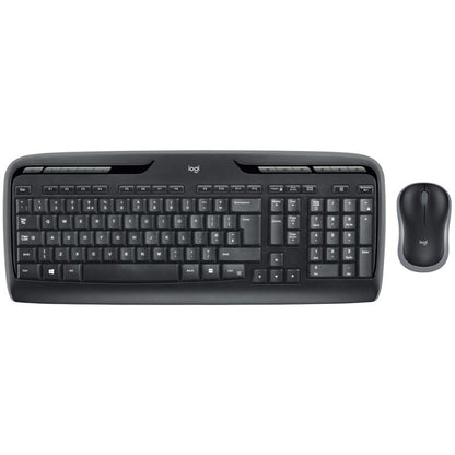 Logitech keyboard and mouse set on a white background