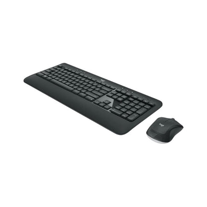 Black keyboard and mouse set on a white background
