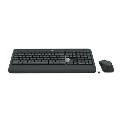 Black Logitech MK540 Advanced Wireless Keyboard and Mouse Combo on a white background