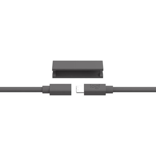 Gray USB cable with connectors on a white background