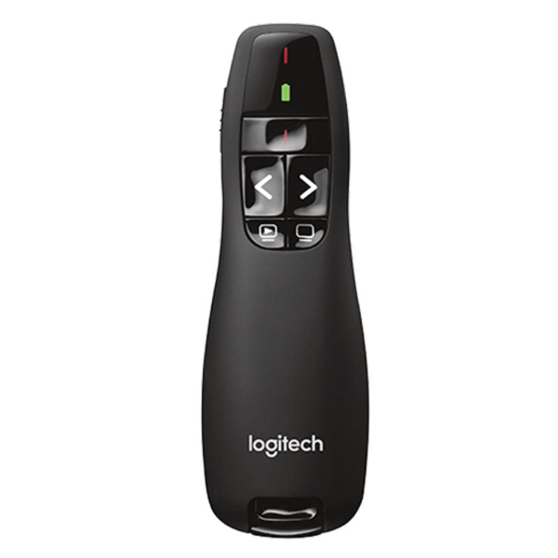 Black webcam with 'logi' branding on a white background
