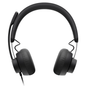 Black headphones on a white background