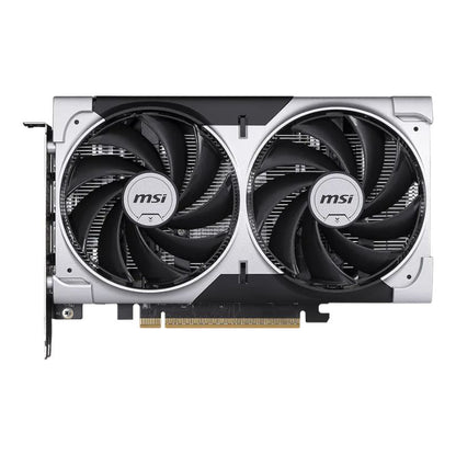 MSI graphics card with dual fans on a white background