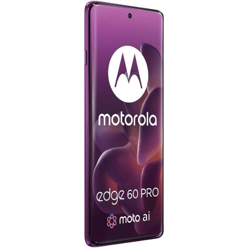 Purple Motorola Edge 60 Pro smartphone on a white background