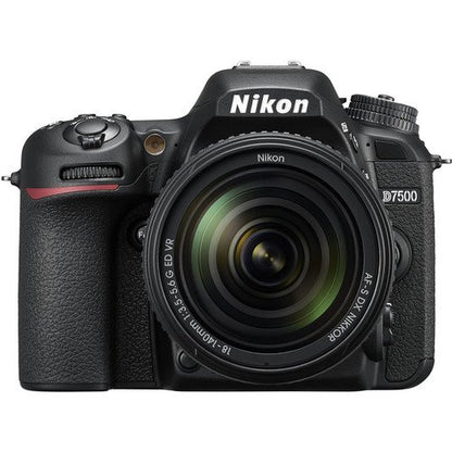 Nikon D7500 DSLR camera on a white background