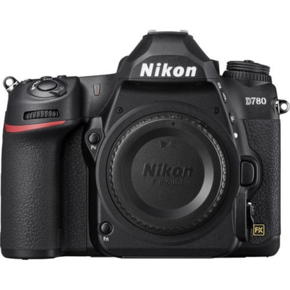 Nikon D780 camera body on a white background