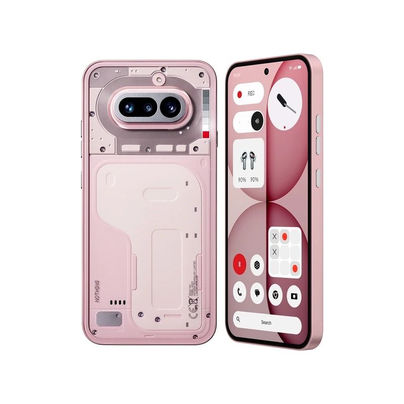 Nothing phone 4A pink in color on a white background