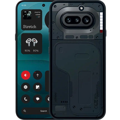 Nothing phone 4A black in color on a white background