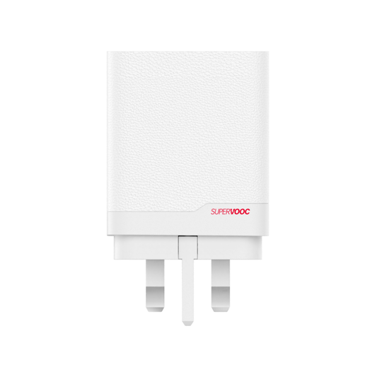 OnePlus SUPERVOOC 120W Power Adapter on a white background