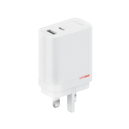 OnePlus SUPERVOOC 120W Adapter on a white background 