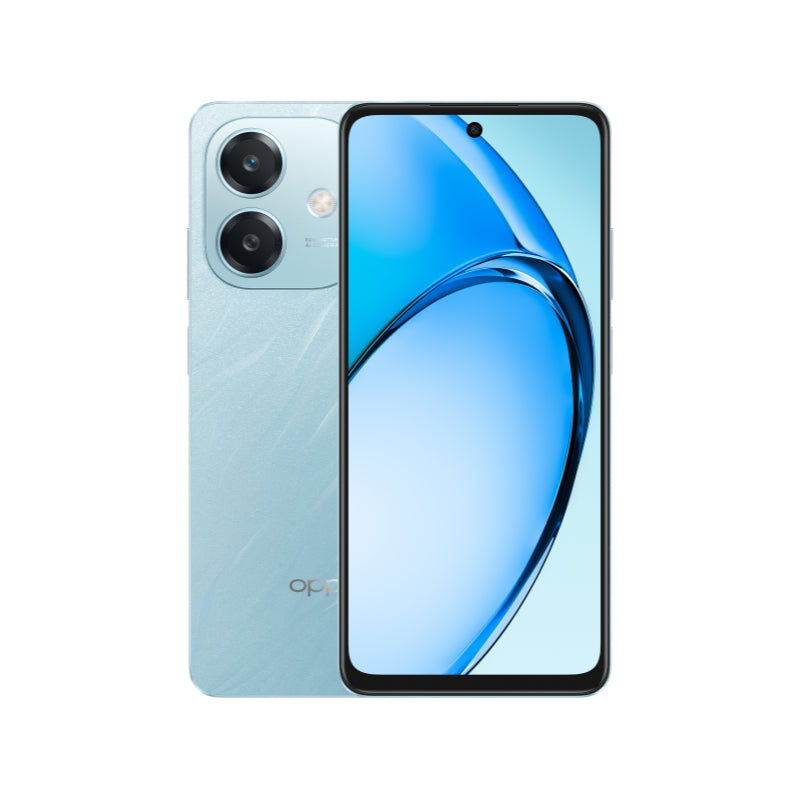 Smartphone with a blue gradient design on a white background