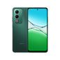 Green smartphone showing front and back on a white background