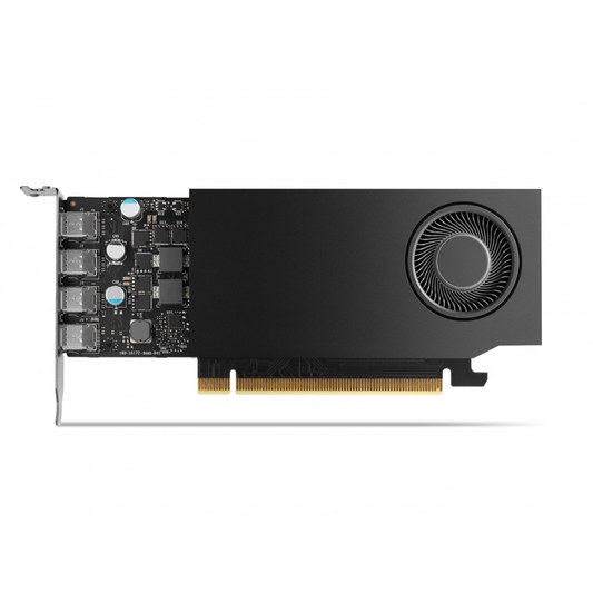 Computer graphics card with a cooling fan on a white background