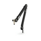 Black microphone stand with 'Rode' branding on a white background