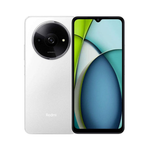 Smartphone with front and back views on a white background

